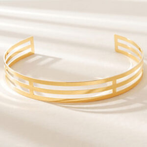 Brass Geometric Minimalist Choker Necklace